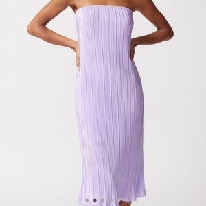 Urban Outfitters Brittany Textured Midi Dress in Lavender